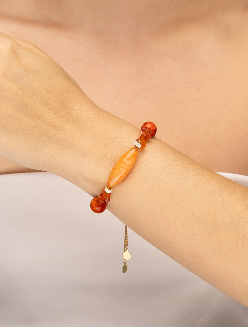 Pulseira Ajustável Banho Ouro 18k Jade - Image 3