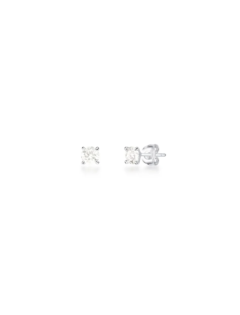 Brinco Ponto De Luz 5MM Prata 925 Moissanite