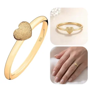 Anel Prata 925 Dourada  Ouro 18k Diamantado- Certificado