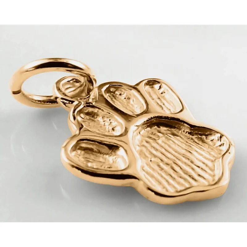 Pingente Patinha De Cachorro Em Prata 925 Dourada 18k Dourado - Image 7