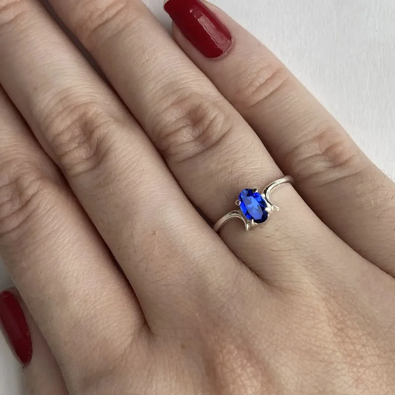 Anel Roma Safira Pura Prata 925 - Exclusivo - Image 3