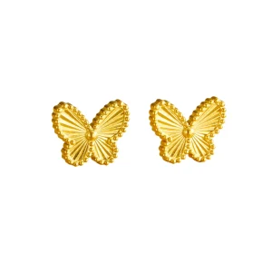 Brinco Borboleta Banhado a Ouro 18k