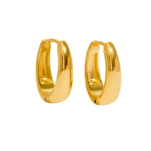 Brinco Argola Gota M (1,6cm) Banhada a Ouro 18k