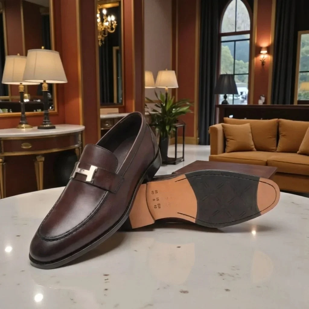 Loafer Hermes Bulle Marrom fumex