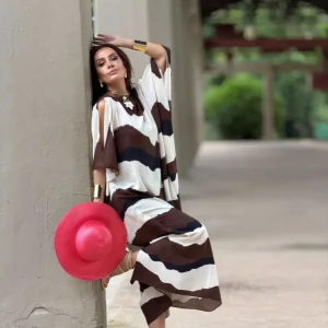 Vestido Kaftan Santorini Brown EZILDINHA