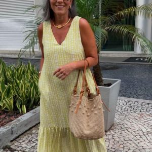 Vestido Pedrinhas Lima EZILDINHA