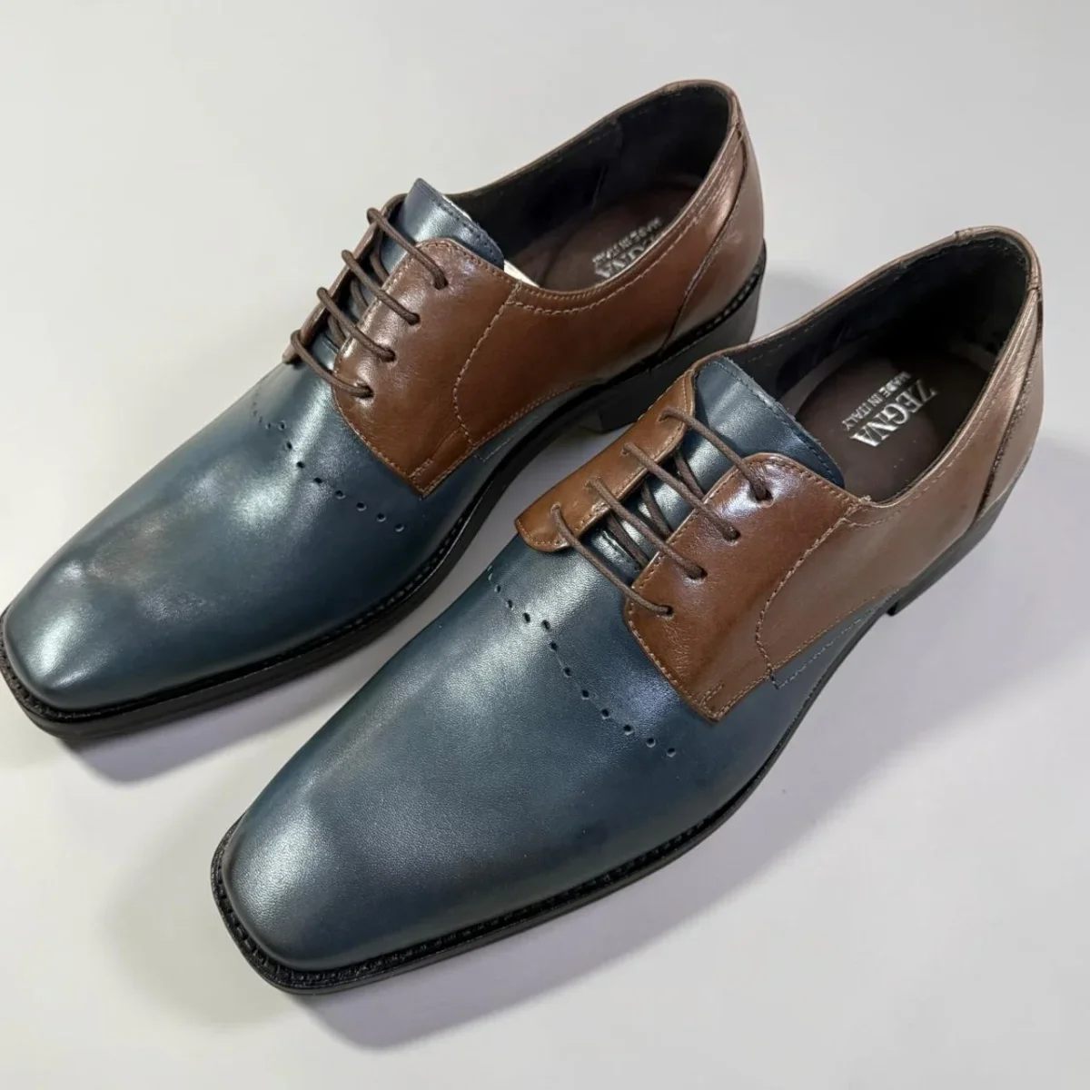 Sapato Social Zegna Imperialeno Navy Moss - Image 5