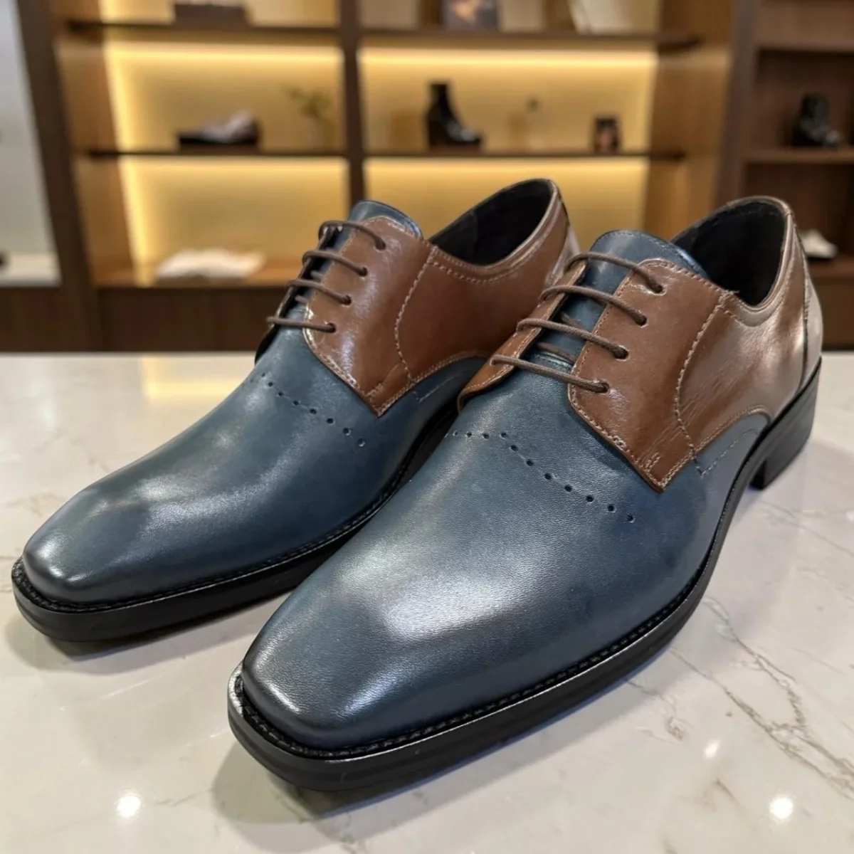Sapato Social Zegna Imperialeno Navy Moss - Image 2