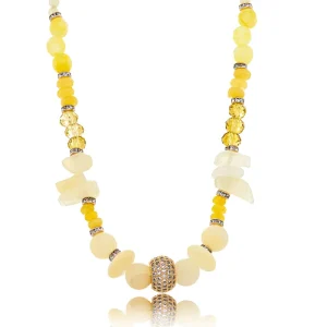 Colar Luz Choker Pingente Cravejado Jade Banho Ouro 18K