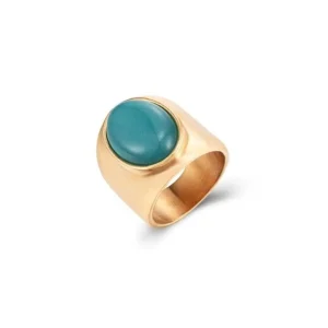 Anillo Grande Ovalado Calcedonia