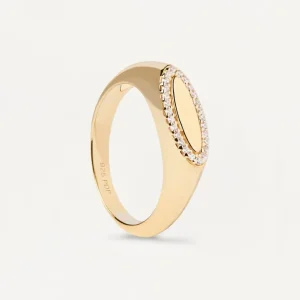 Anillo Sello Lace Gold PdPaola