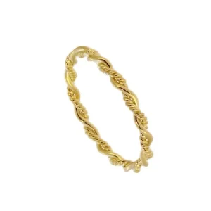 Anillo Trenzado Fino 2 Texturas Plata de Ley 925