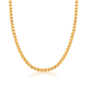Colar Elos Veneziana Banho Ouro 18K