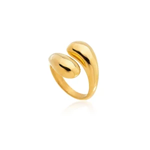 Anel Abraço Banhado a Ouro 18k
