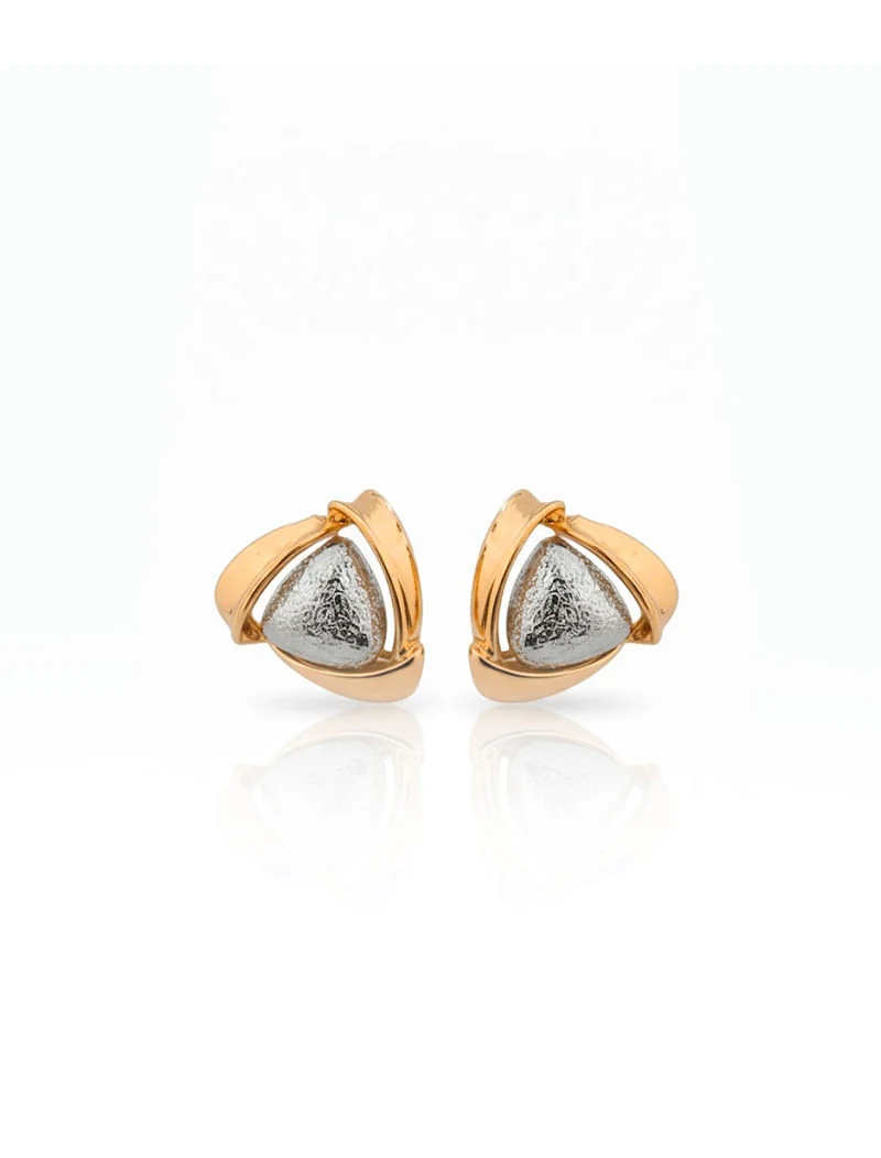 Brinco Triângulo Texturizado Mix de Banhos