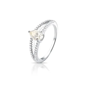 Anel Gota 5MM Prata 925 Moissanite