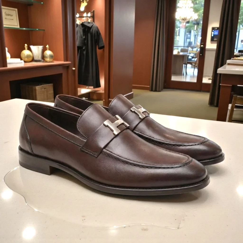 Loafer Hermes Bulle Marrom fumex - Image 4
