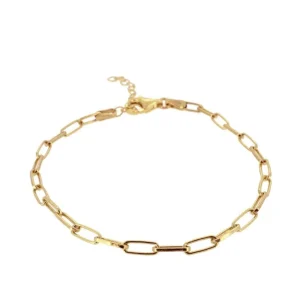 Pulsera Eslabones Plata de Ley 925 y Baño de Oro
