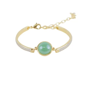 Pulseira Detalhes Pedra Banho Ouro 18k Rosa Valverde