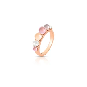 Anel Delicado  Banho Ouro Rosê 18K  Pérola Shell