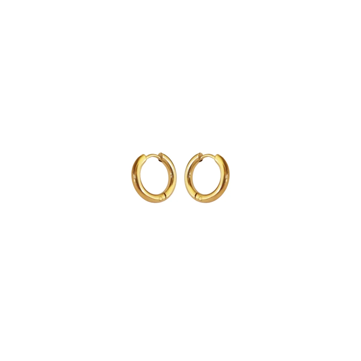 Brinco Argolinha Lisa P (1cm) Banhado a Ouro 18k
