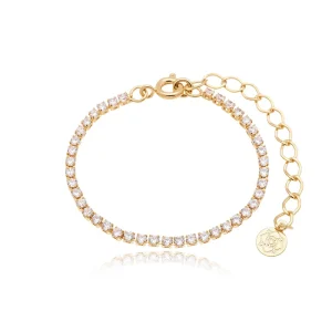 Pulseira Infantil Riviera Banho Ouro 18K Zircônia