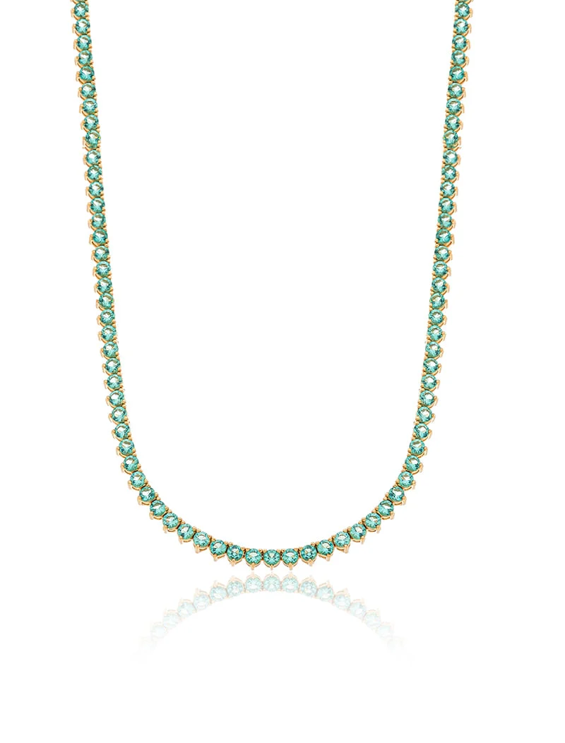 Colar Riviera Fina Banho Ouro 18k Zircônia - Image 3